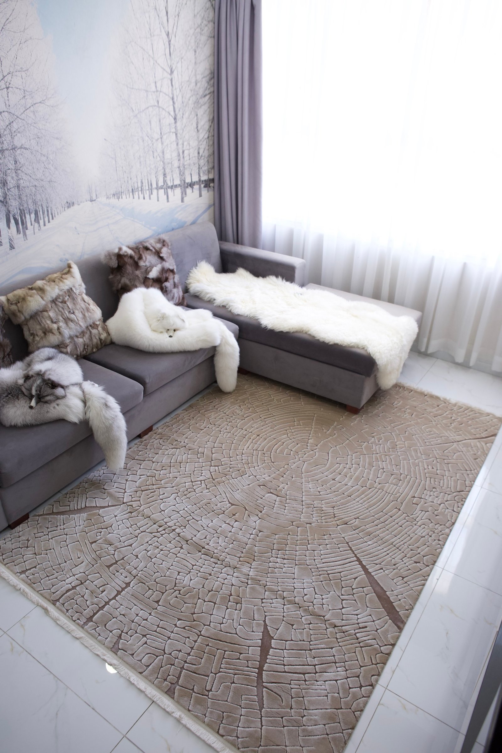 THẢM LÔNG CỪU NGUYÊN TẤM - Ảnh 4